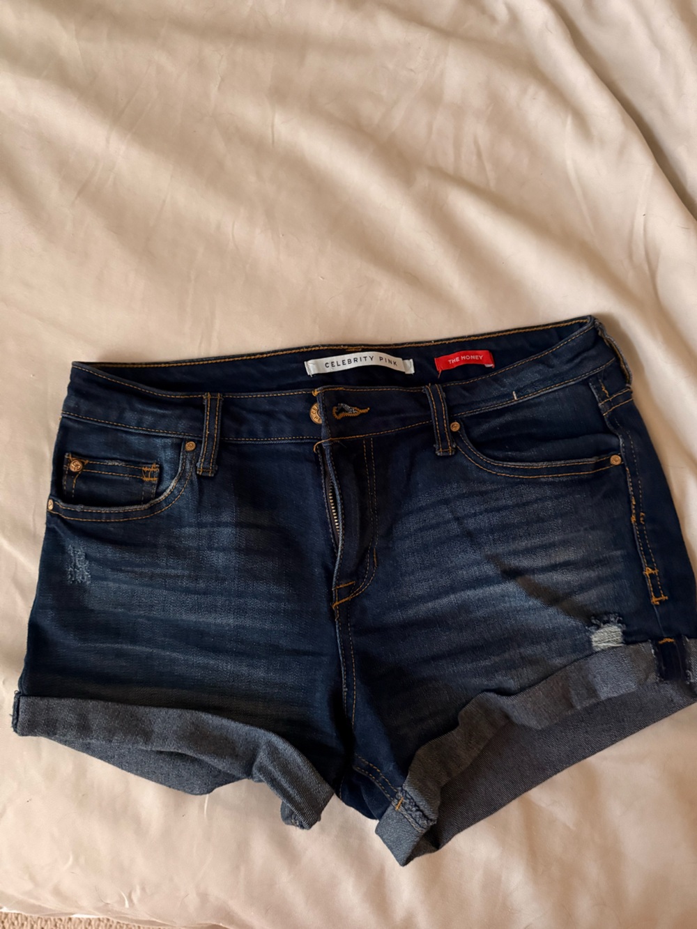 Celebrity Pink Dark Indigo Shorts